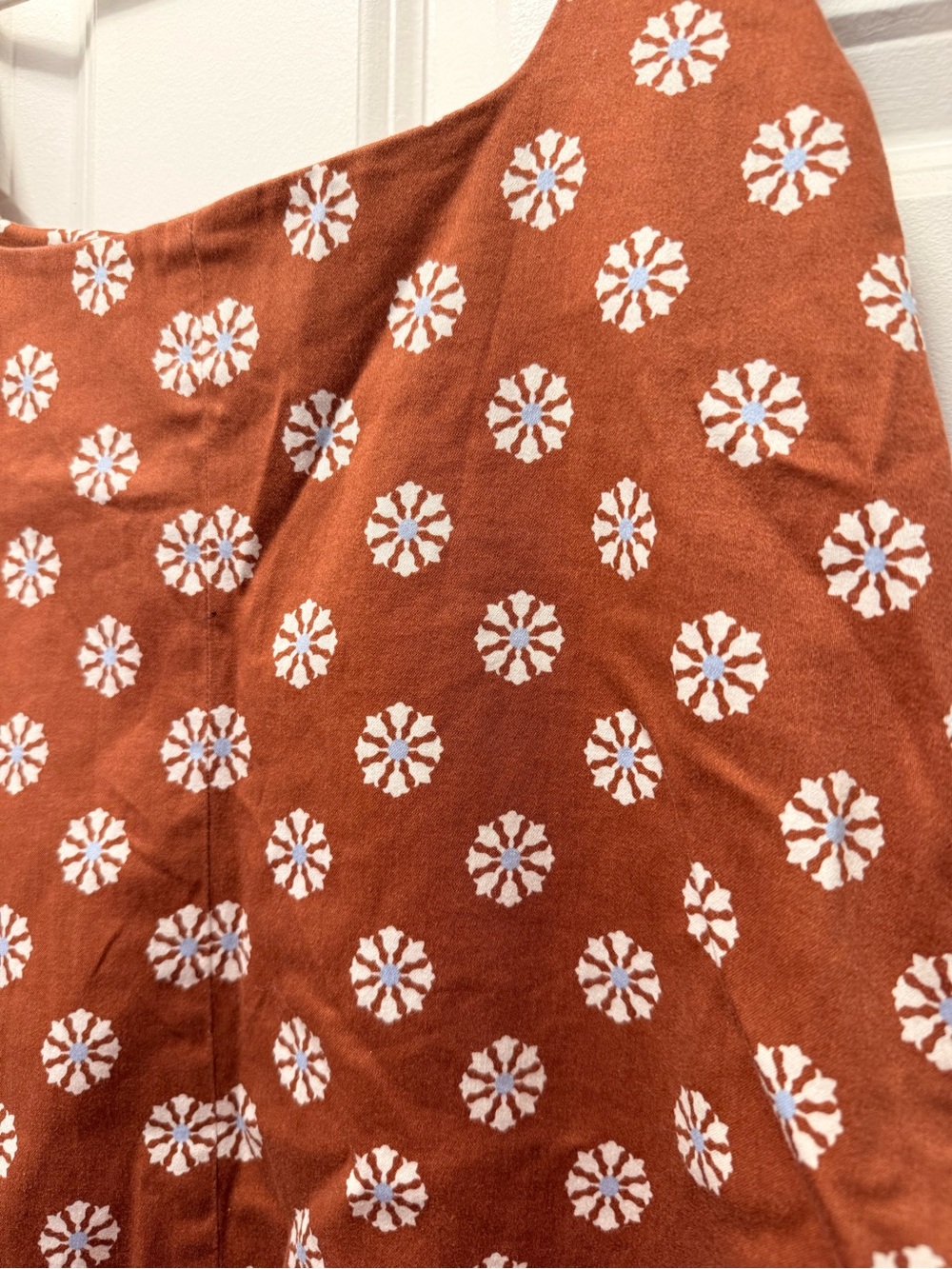 Maeve Rust Brown Floral Print Mini Dress - Picture 4 of 4